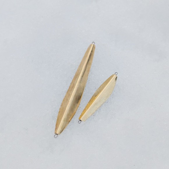 Mässing-Silver Pirk 65 mm – Handgjord för abborrfiske