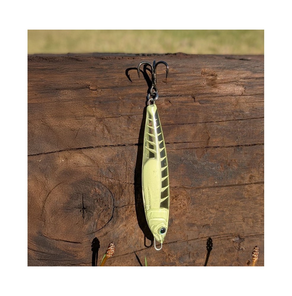 Wobbler Skelettis 8cm – Självlysande & Långkastande Fiskebete