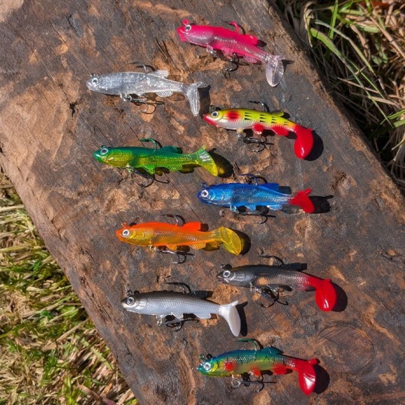 BiteMax Softbait 80mm – Jigg med Blyhuvud & Mjukt Bete | Rovfiske