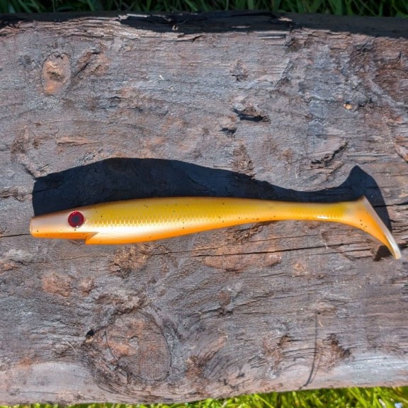 Strike Pro Pig Shad 50g – Gummibete för Stor Gädda (2-pack)